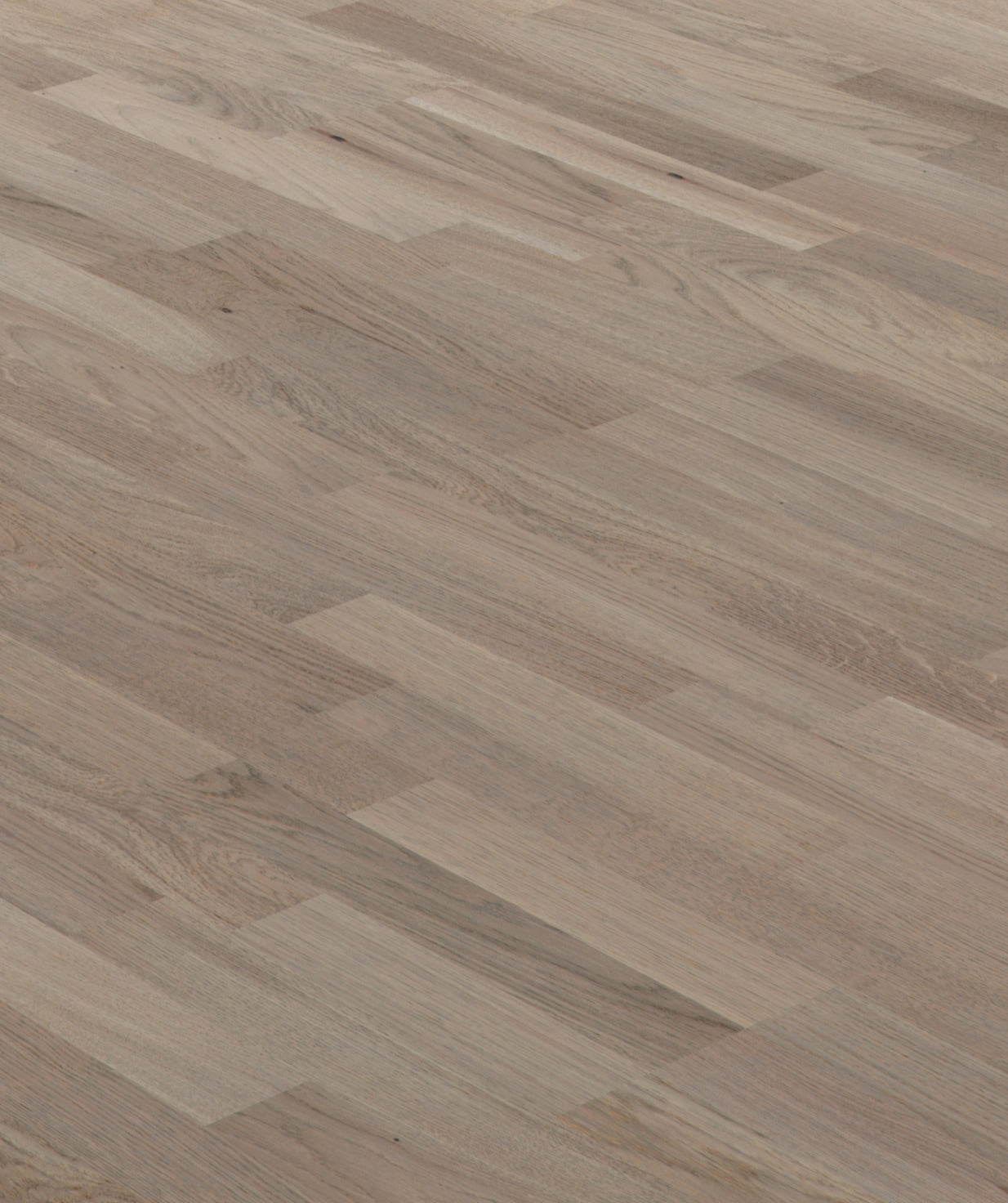 allen + roth European white oak Smokey is an Oak wood floor with gray, a wire brushed texture, and a low-gloss finish that highlights the wood’s natural variation hardwood flooring — primary plank view