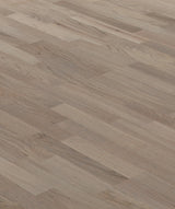 allen + roth European white oak Smokey is an Oak wood floor with gray, a wire brushed texture, and a low-gloss finish that highlights the wood’s natural variation hardwood flooring — primary plank view