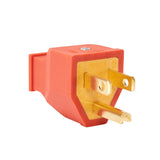 Project Source 15-Amp 125-Volt Orange 3-Wire Grounding Straight Plug (NEMA 5-15P)