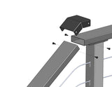 CityPost CP Bronze Rail Bracket for Decking, Porches, and Deck Stairs - Easy Install, Galvanized Steel, 3-in x 6-in (1 Pack)