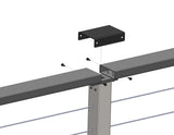 CityPost CP Bronze Rail Bracket for Decking, Porches, and Deck Stairs - Easy Install, Painted Galvanized Steel, 3-in x 6-in (1 Pack)