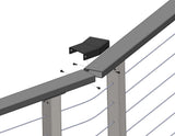 CityPost CP Grey Rail Bracket for Decking, Porches, and Deck Stairs - Easy Install, Painted Galvanized Steel, 3-in x 6-in (1 Pack)
