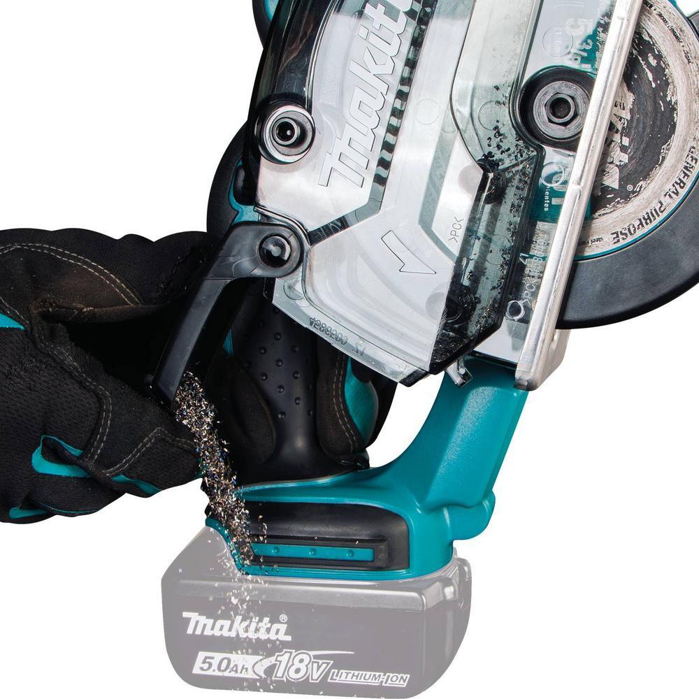 18-Volt LXT Lithium-Ion Cordless 5-3/8 in. Metal Cutting Saw with Electric Brake and Chip Collector Tool-Only - Super Arbor