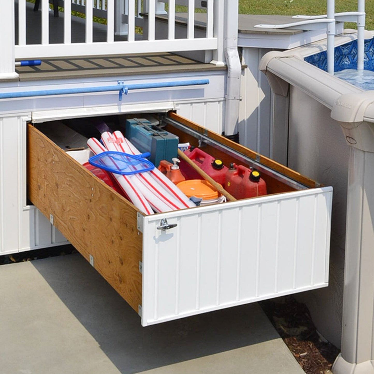 Pylex Silver Galvanized Steel Deck Storage Drawer Hardware Kit