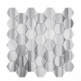 Apollo Tile (Sample) Gray 11-in x 11-in Polished Ceramic Honeycomb Mosaic Floor and Wall Tile