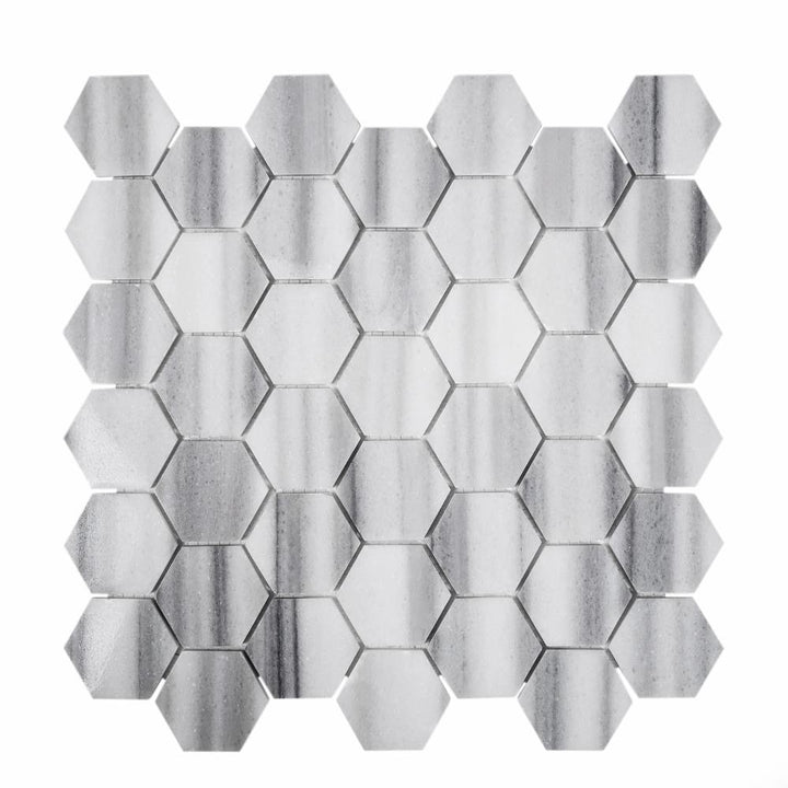 Apollo Tile (Sample) Gray 11-in x 11-in Polished Ceramic Honeycomb Mosaic Floor and Wall Tile