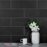 Apollo Tile (Sample) Black 4-in x 4-in Honed Marble Floor and Wall Tile