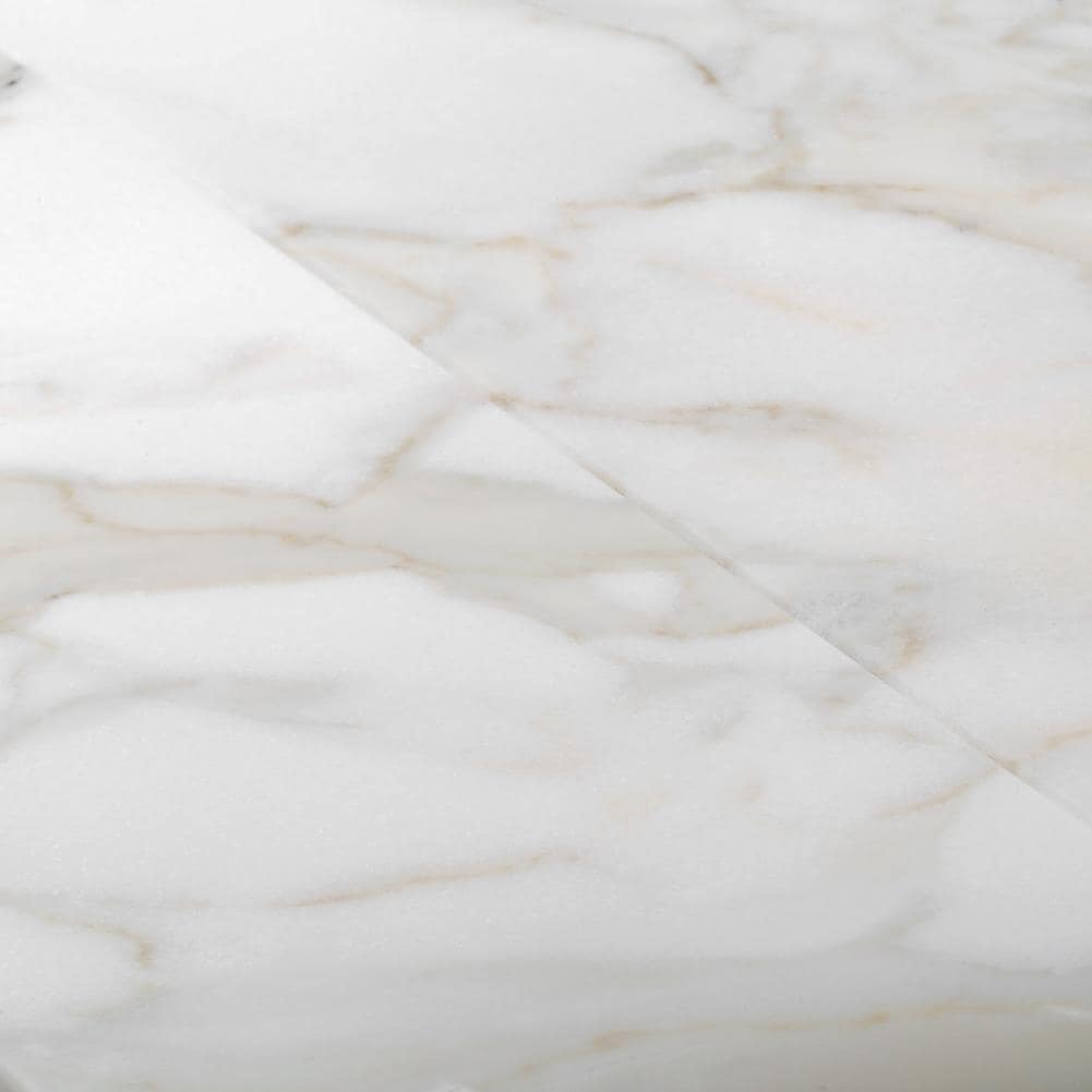 Apollo Tile (Sample) White 4-in x 4-in Natural Glass/Metal/Stone Marble Look Floor and Wall Tile