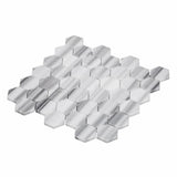 Apollo Tile (Sample) Gray 11-in x 11-in Polished Ceramic Honeycomb Mosaic Floor and Wall Tile