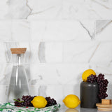 Apollo Tile White 4-in x 12-in Honed Natural Stone Marble Mixed Pattern Floor and Wall Tile (5-sq. ft/ Carton)
