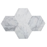 Apollo Tile Brisk White 9-in x 10-in Polished Natural Stone Marble Hexagon Wall Tile (6.41-sq. ft/ Carton)