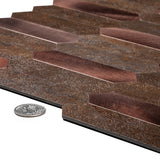 Apollo Tile Brisk Copper 12-in x 12-in Brushed PVC Hexagon Peel and Stick Wall Tile (10-sq. ft/ Carton)