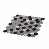 Apollo Tile (Sample) Silver 4-in x 4-in Brushed Metal Honeycomb Peel and Stick Wall Tile