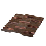Apollo Tile (Sample) Copper 4-in x 4-in Brushed Metal Wall Tile