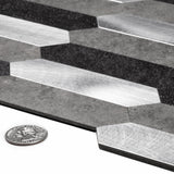 Apollo Tile (Sample) 4-in x 4-in Brushed Metal Peel and Stick Wall Tile