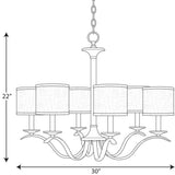Progress Lighting Inspire 6-Light Brushed Gray Modern/Contemporary Chandelier