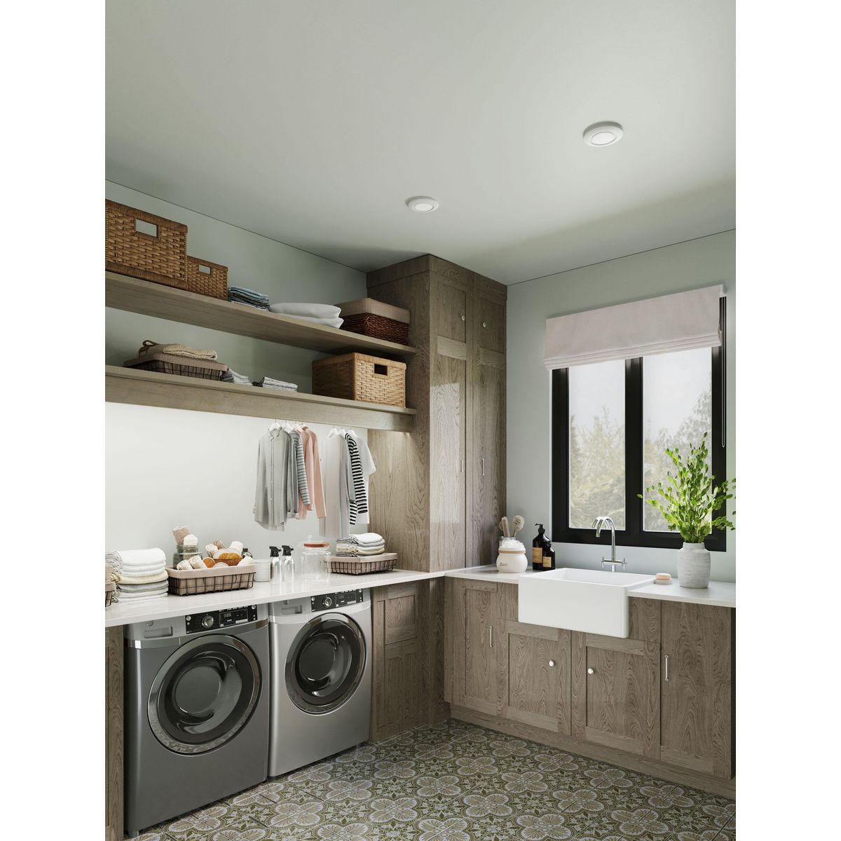 Progress Lighting 7.5-in Matte White Transitional Integrated LED Flush Mount Light, Wet Rated, 3000K