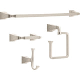 DELTA Dryden 4-Piece Decorative Bathroom Hardware Set, Brilliance Stainless Finish, 24-in Towel Bar