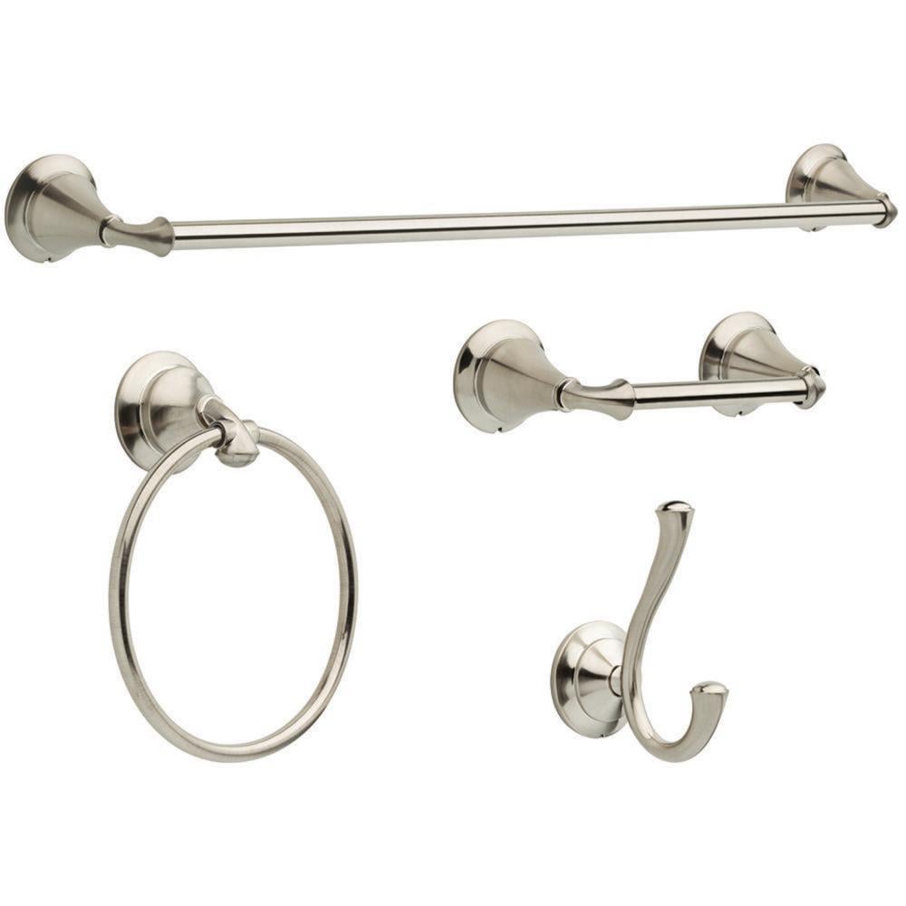 DELTA 4-Piece Linden Stainless Decorative Bathroom Hardware Set
