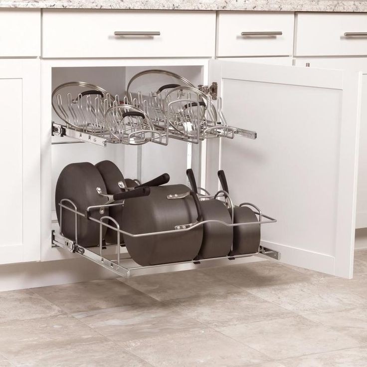 Simply Put 20.5-in W x 19.74-in H 2-Tier Pull Out Metal Soft Close Baskets & Organizers