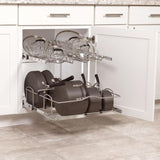 Simply Put 20.5-in W x 19.74-in H 2-Tier Pull Out Metal Soft Close Baskets & Organizers