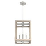 Hunter Squire Manor 4-Light Brushed Nickel Modern/Contemporary Lantern LED Medium Hanging Pendant Light