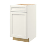allen + roth McKeller 18-in W x 34.5-in H x 24-in D Linen 1-Drawer Base Fully Assembled Cabinet (Flat Panel Mitered Style)