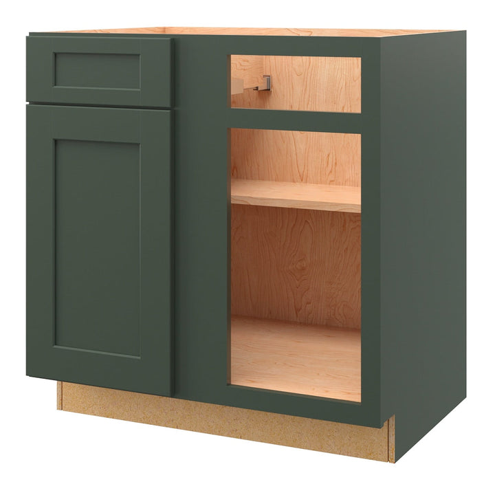 allen + roth Galway 33-in W x 34.5-in H x 24-in D Sage Blind 1-Drawer Base Fully Assembled Cabinet (Flat Panel Shaker Style)