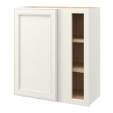 allen + roth McKeller 27-in W x 30.125-in H x 12-in D Linen Blind Corner Wall Fully Assembled Cabinet (Flat Panel Square Style)