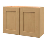 allen + roth Innsbrook 30-in W x 20.625-in H x 12-in D Rye Wall Fully Assembled Cabinet (Flat Panel Shaker Door Style)
