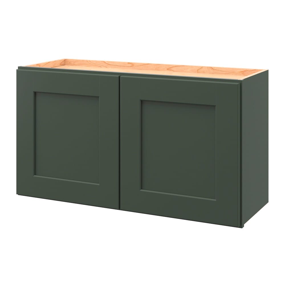 allen + roth Galway 33-in W x 18.125-in H x 12-in D Sage Wall Fully Assembled Cabinet (Flat Panel Shaker Door Style)