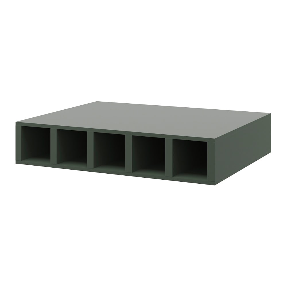 allen + roth Galway 30-in W x 6-in H x 12-in D Sage Open Cube Organizer Wall Fully Assembled Cabinet (Flat Panel Style)