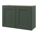 allen + roth Galway 30-in W x 20.625-in H x 12-in D Sage Wall Fully Assembled Cabinet (Flat Panel Shaker Door Style)