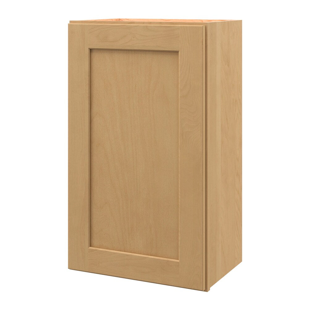 allen + roth Innsbrook 18-in W x 30.125-in H x 12-in D Rye Wall Fully Assembled Cabinet (Flat Panel Shaker Door Style)