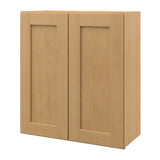 allen + roth Innsbrook 27-in W x 30.125-in H x 12-in D Rye Wall Fully Assembled Cabinet (Flat Panel Shaker Door Style)