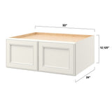 allen + roth McKeller 30-in W x 12.125-in H x 24-in D Linen Wall Fully Assembled Cabinet (Flat Panel Square Door Style)