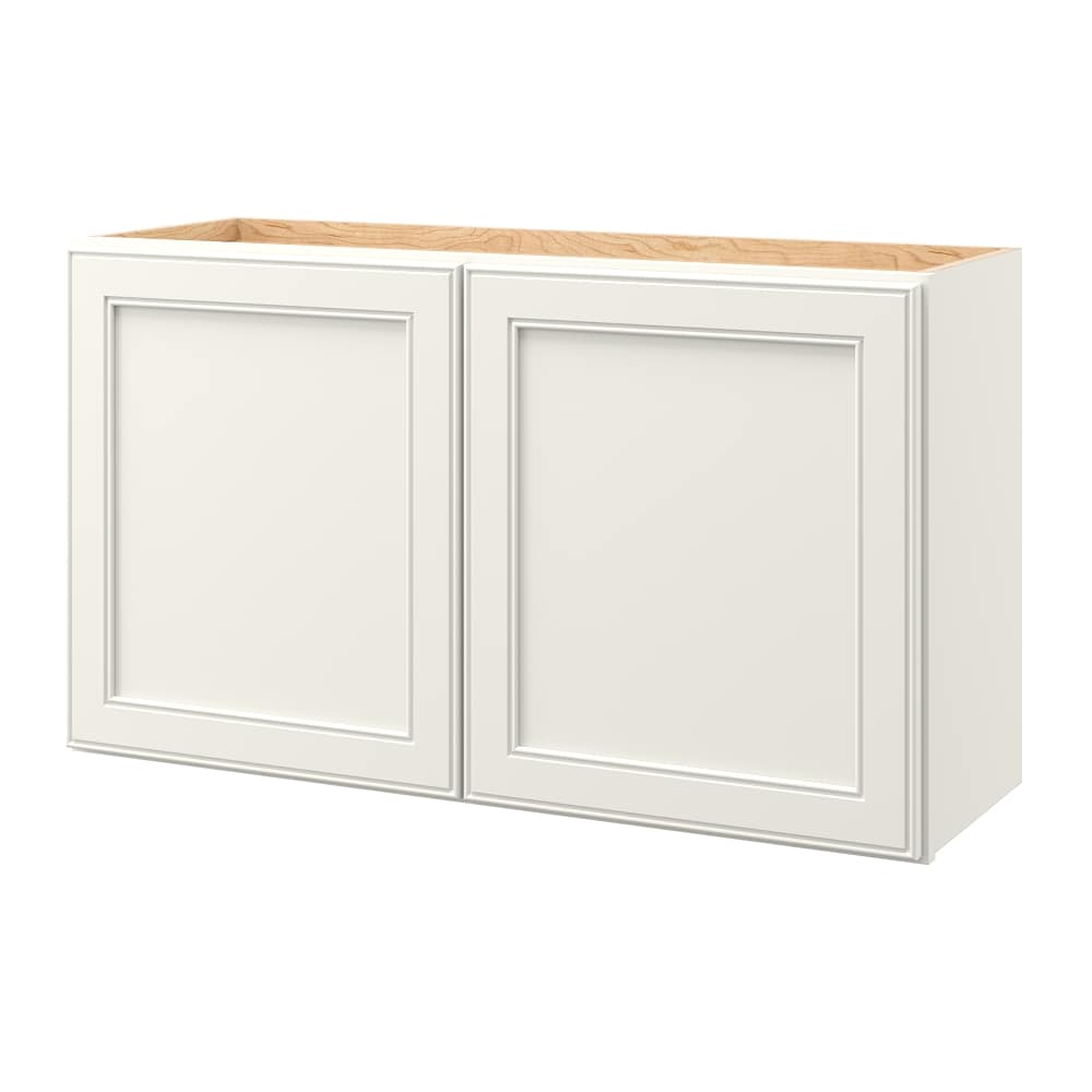 allen + roth McKeller 36-in W x 20.625-in H x 12-in D Linen Wall Fully Assembled Cabinet (Flat Panel Square Door Style)