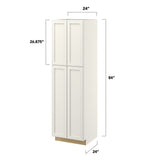allen + roth McKeller 24-in W x 84-in H x 24-in D Linen Pantry Fully Assembled Cabinet (Flat Panel Square Door Style)