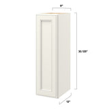 allen + roth McKeller 9-in W x 30.125-in H x 12-in D Linen Wall Fully Assembled Cabinet (Flat Panel Square Door Style)
