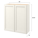 allen + roth McKeller 33-in W x 36.125-in H x 12-in D Linen Wall Fully Assembled Cabinet (Flat Panel Square Door Style)