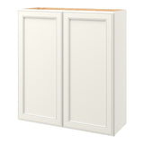 allen + roth McKeller 33-in W x 36.125-in H x 12-in D Linen Wall Fully Assembled Cabinet (Flat Panel Square Door Style)