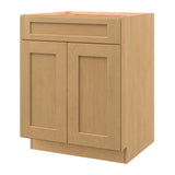 allen + roth Innsbrook 27-in W x 34.5-in H x 24-in D Rye Sink Base Fully Assembled Cabinet (Flat Panel Shaker Style)
