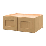 allen + roth Innsbrook 30-in W x 12.125-in H x 24-in D Rye Wall Fully Assembled Cabinet (Flat Panel Shaker Door Style)