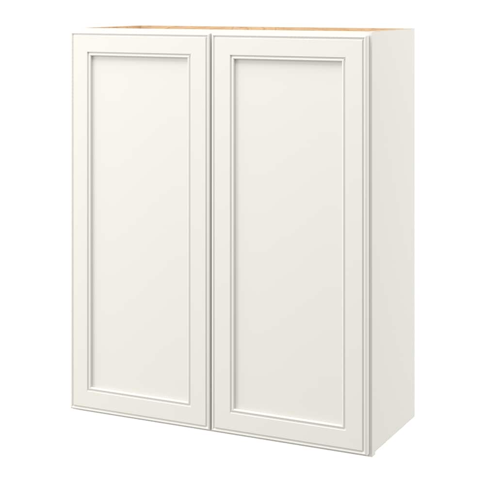 allen + roth McKeller 30-in W x 36.125-in H x 12-in D Linen Wall Fully Assembled Cabinet (Flat Panel Square Door Style)