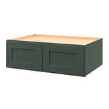 allen + roth Galway 36-in W x 12.125-in H x 24-in D Sage Wall Fully Assembled Cabinet (Flat Panel Shaker Door Style)