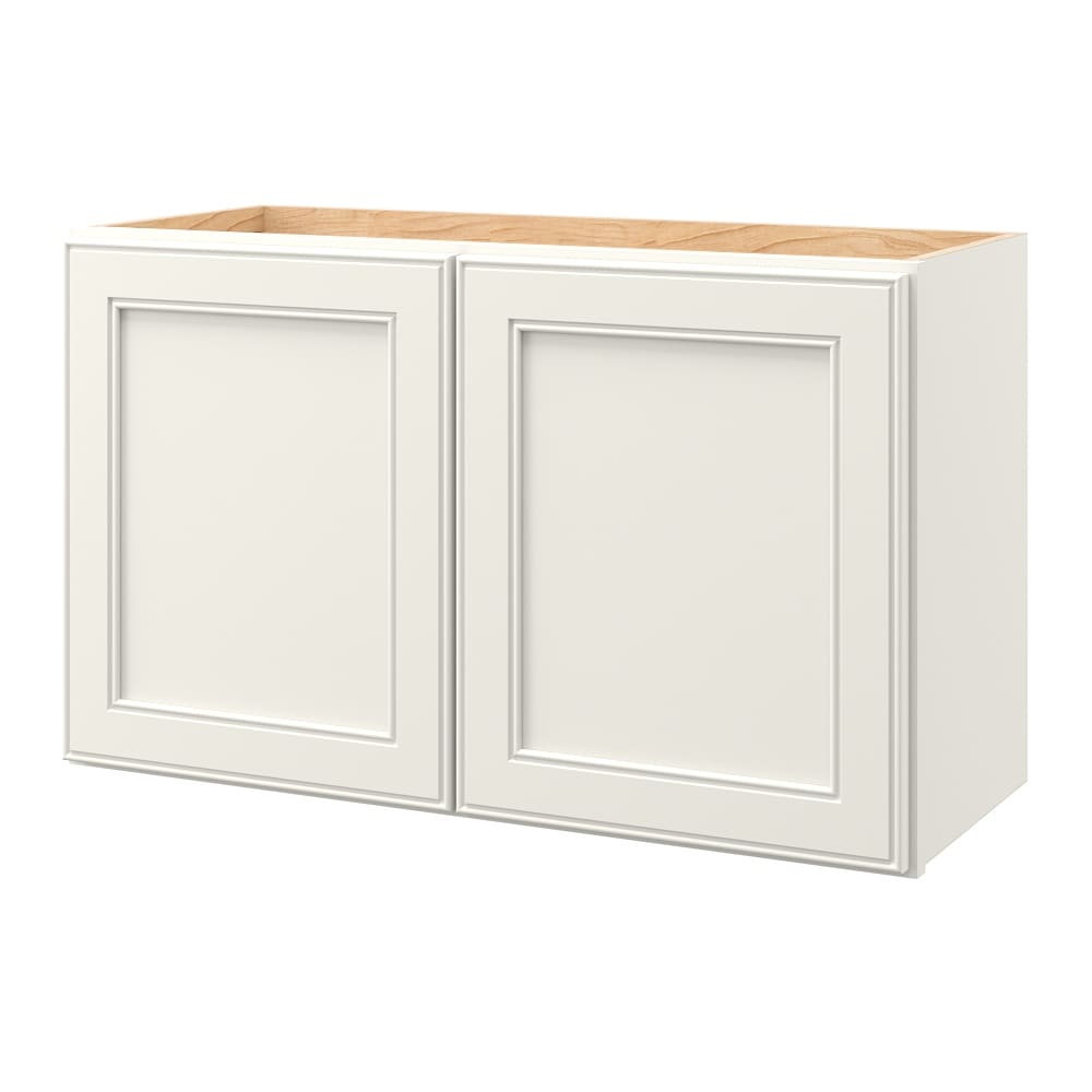 allen + roth McKeller 30-in W x 18.125-in H x 12-in D Linen Wall Fully Assembled Cabinet (Flat Panel Square Door Style)