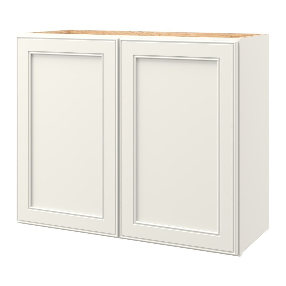 allen + roth McKeller 30-in W x 24.5-in H x 12-in D Linen Wall Fully Assembled Cabinet (Flat Panel Square Door Style)