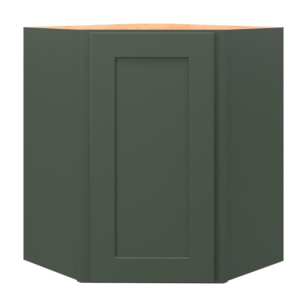 allen + roth Galway 24-in W x 30-in H x 12-in D Sage Diagonal Corner Wall Fully Assembled Cabinet (Flat Panel Shaker Style)