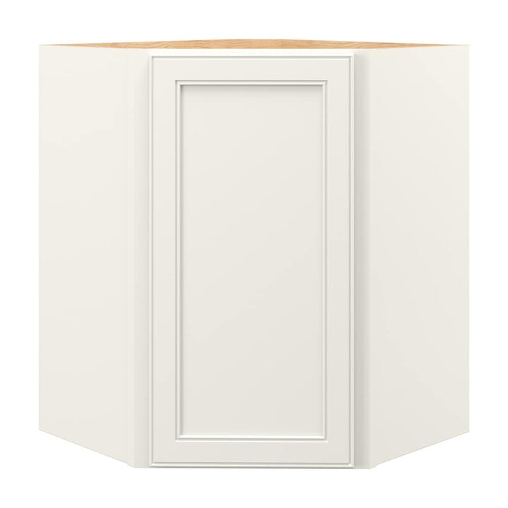 allen + roth McKeller 24-in W x 36.125-in H x 12-in D Linen Diagonal Corner Wall Fully Assembled Cabinet (Flat Panel Square Style)