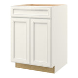 allen + roth McKeller 24-in W x 34.5-in H x 24-in D Linen Base Fully Assembled Cabinet (Flat Panel Square Door Style)